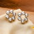 Irregular Geometric Copper Electroplating Stud Earrings