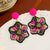 Medieval Flower Geometric Alloy Electroplating Earrings