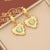 Fashion Heart Stainless Steel Electroplating Stud Earrings