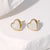 Minimalist Heart Heart Stainless Steel Electroplating Stud Earrings