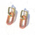 Minimalist Ellipse Geometric Copper Zircon Inlay Earrings