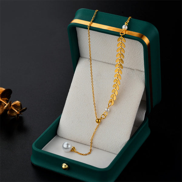 Geometric Titanium Steel 18K Gold Plated Necklaces