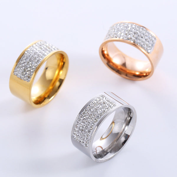 Fashion Circle Round Stainless Steel Electroplating Rings