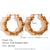 Fashion Round Circle U-Shape Geometric Stainless Steel 18K Gold Plated Earrings