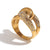 Fashion Versatile Circle Geometric Stainless Steel 18K Gold Plated Rings