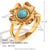 Expressive Fashion Circle Geometric Stainless Steel 18K Gold Plated Rings