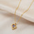 Minimalist Cosmos Bowknot Titanium Steel 18K Gold Plated Necklaces