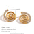 Fashion Circle Geometric Stainless Steel Electroplating Stud Earrings