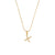 Fashion Letter Number Text Stainless Steel 18K Gold Plated Necklaces