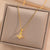 Moderate Luxury Round Star Titanium Steel Diamond Inlay Necklaces