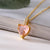 Minimalist Heart Geometric Copper Pendants