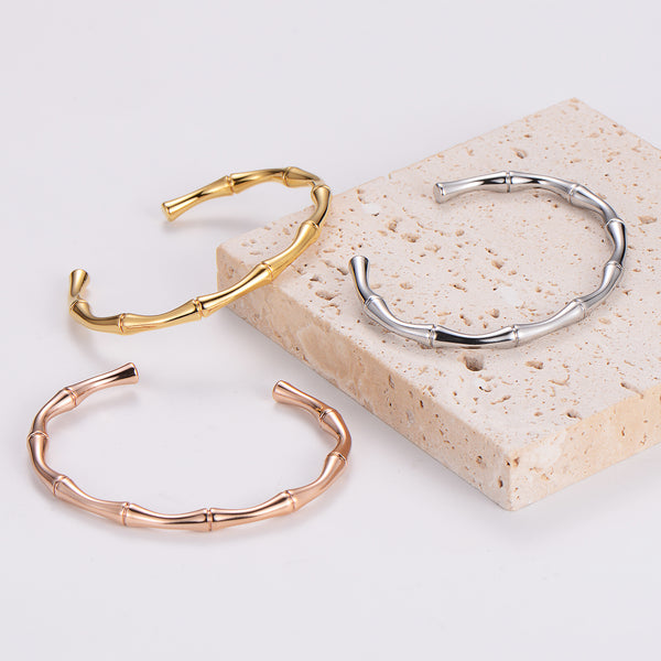 Women Minimalist Ellipse Stainless Steel Electroplating Bracelets