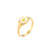 Women Flower Stainless Steel 18K Gold Plated Rings