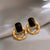 Retro Vintage Droplet Droplet Metal Oil Dripping Earrings