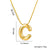 Moderate Luxury Letter Text Number Titanium Steel 18K Gold Plated Necklaces