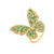 Women Butterfly Geometric Copper Inlay Rings