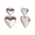 Fashion Heart Stainless Steel 18K Gold Plated Stud Earrings