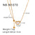 IG Style Heart Heart Stainless Steel Electroplating Necklaces