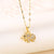 Korean Women Geometric Metal Titanium Steel Diamond Inlay Necklaces