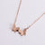 Japanese / Korean Women Metal Letter Diamond Doll Stainless Steel Gold Plating Pendants