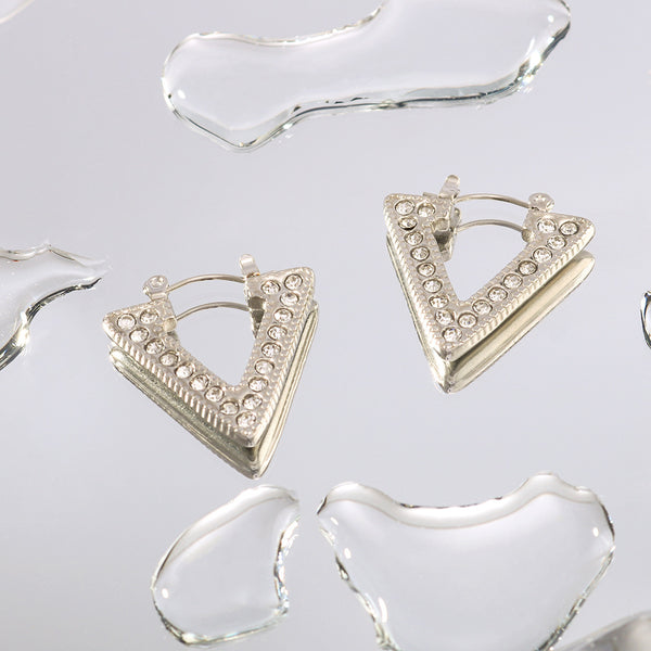 IG Style Argyle Geometric Stainless Steel Electroplating Earrings