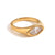 Peach Heart Fashion Heart Stainless Steel 18K Gold Plated Rings