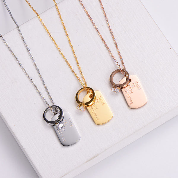 Women Korean Geometric Metal Letter Zodiac Sign Stainless Steel Electroplating Pendants