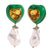 Fashion Heart Stainless Steel Electroplating Earrings