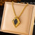 Fashion Square Geometric Stainless Steel Electroplating Necklaces