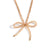 Fashion Bowknot Geometric Stainless Steel Electroplating Necklaces