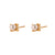 Fashion Round Geometric Stainless Steel 18K Gold Plated Stud Earrings