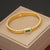 Retro Vintage Heart Stainless Steel Electroplating Bangles