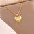 Minimalist Heart Stainless Steel Electroplating Necklaces