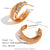 Fashion Circle Geometric Stainless Steel 18K Gold Plated Earrings