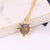 Women Chain Octagram Heart Flower Copper Electroplating Necklaces