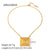 IG Style Chain Geometric Stainless Steel 18K Gold Plated Necklaces