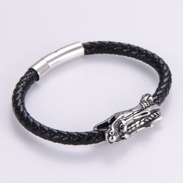 Men Metal Leather Bangles