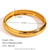 Fashion Round Stainless Steel 18K Gold Plated Bangles