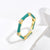 Women Irregular Geometric Copper Inlay Rings