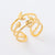 Retro Unisex Vintage Geometric Stainless Steel Electroplating Rings