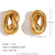 Fashion Circle Round Geometric Stainless Steel Electroplating Stud Earrings