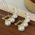 French Pearl Geometric Artificial Pearl Pearl Inlay Stud Earrings