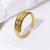 Open Ring Minimalist Stripe Geometric Stainless Steel Electroplating Rings