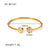 IG Style Circle Irregular Heart Tennis / Diamond Line Stainless Steel Zircon Inlay Bangles