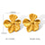 IG Style Irregular Pleated Conical Droplet Wave Geometric Leaf Flower Stainless Steel Electroplating Earrings