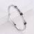 Women Korean Metal Diamond Stainless Steel Bangles