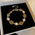 Women Luxurious Round Geometric Artificial Pearl Diamond Inlay Bracelets