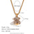 Fashion Bear Chinese Zodiac Animal Stainless Steel 18K Gold Plated Necklaces