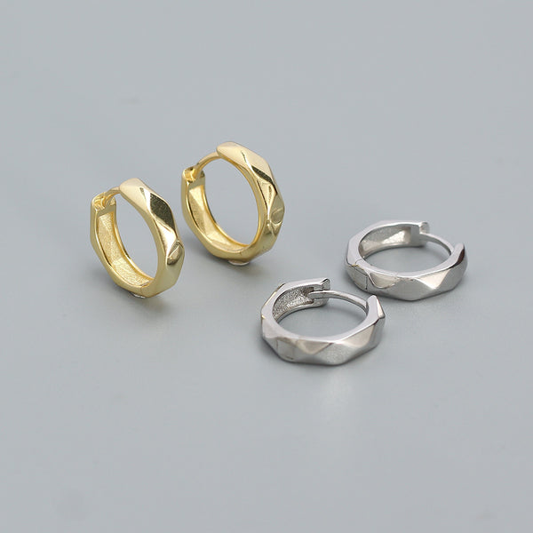 925 Sterling Silver Fashion Circle Geometric Silver Electroplating Earrings