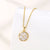 Women Minimalist Geometric Metal Flower Stainless Steel Electroplating Necklaces